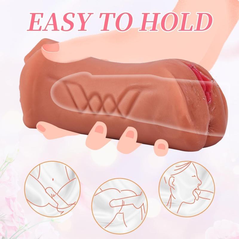 3-in-1 Male Masturbator - Sucking & Thrusting Machine w/ Realistic Silicone Sleeve (Hands-Free)